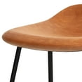 thumbnail image 4 of Simpli Home Dafney Contemporary 24 inch Counter Height Stool (Set of 2) in Camel Brown Vegan Faux Leather, 4 of 12