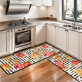 thumbnail image 3 of Kitchen Rugs Sets Of 2,Pioneer Flower Floral Print Pattern Anti Fatigue Kitchen Mat Rugs Non Slip Washable,Decorative Kitchen Floor Mats for Kitchen,Sink,Laundry,17"x47"+17"x47", 3 of 5
