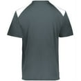 thumbnail image 5 of Holloway 223501.99D.3XL Momentum Team T-Shirt, Iron & White - 3XL, 5 of 5