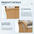 thumbnail image 6 of Bellefurn 5 Pieces Patio Furniture Sets with Outdoor Swivel Rocker Chairs Rattan 3-Seater Sofa and Coffee Table,Outdoor Conversation Set for Porch Deck Backyard Poolside, 6 of 8