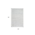 thumbnail image 5 of HomeRoots 514764 5 x 8 ft. White & Silver Striped Hand Woven Rectangle Area Rug, 5 of 10