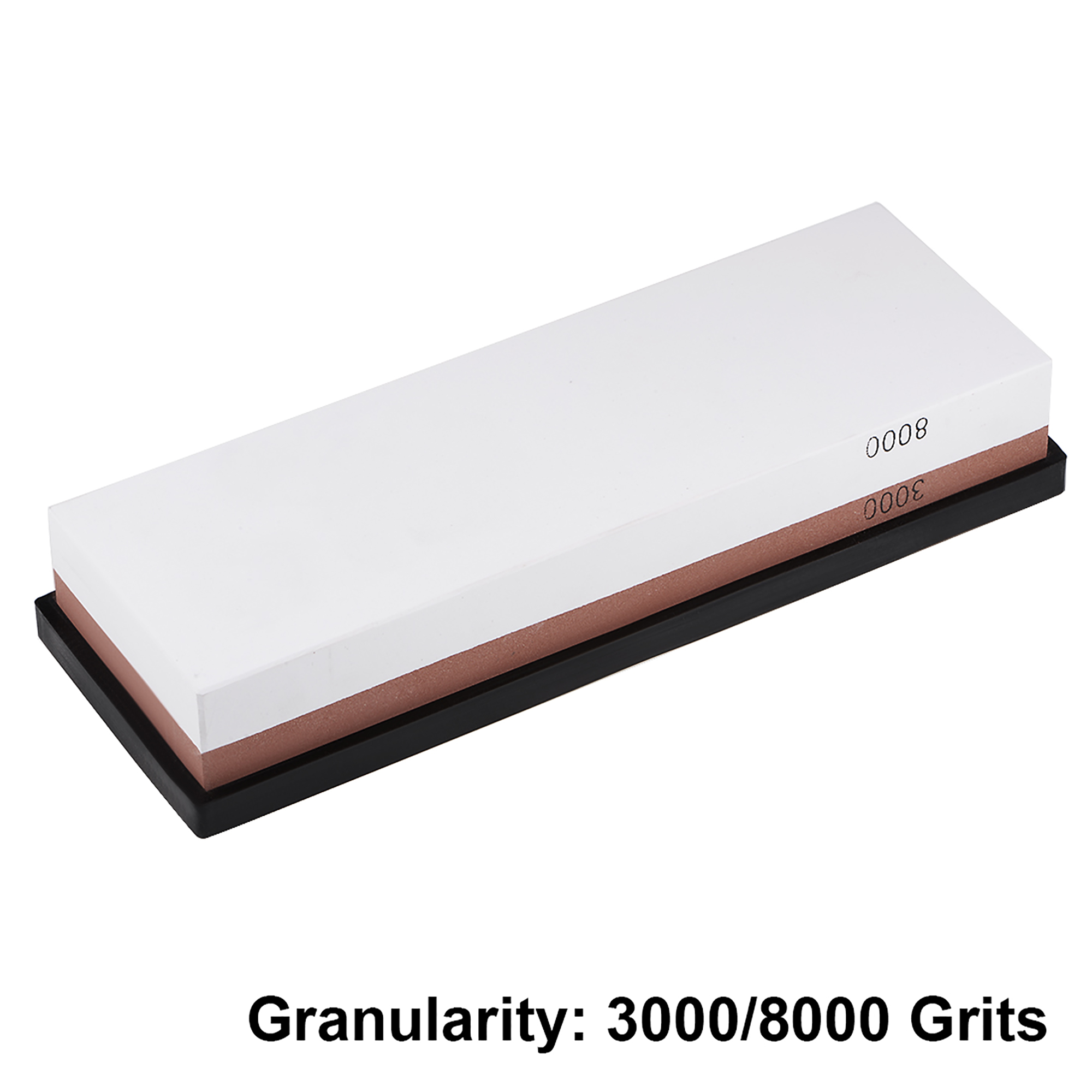 Unique Bargains Double-Sided Whetstone knife Sharpener Sharpening Stone 3000/8000 Grits Brown