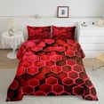 thumbnail image 2 of Erosebridal Geometric Hexagon Bedding Twin Comforter Set,Gradient Down Comforter,Neon Decor,Reversible,Lightweight,2 Piece, 2 of 7