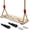 Beige, variant on Wooden Swing Seat, Nostalgic Outdoor Wood Swing for Kids Adults, Tree Straps Set Accessories for Backyard Patio Garden Playground, Height Adjustable (Beige)