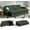 Green, variant on 101" L-Shaped Sleeper Sofa with Detachable Pull-Out Mattress, Adjustable Backrest & Reversible Storage Chaise, USB Ports, Cup Holders, Soft Corduroy Couch, Quick Assembly, Green