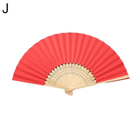 

Hand Fan Held Portable Dances Paper Folding Fan Party Gift Wedding Decor FAST J1V0