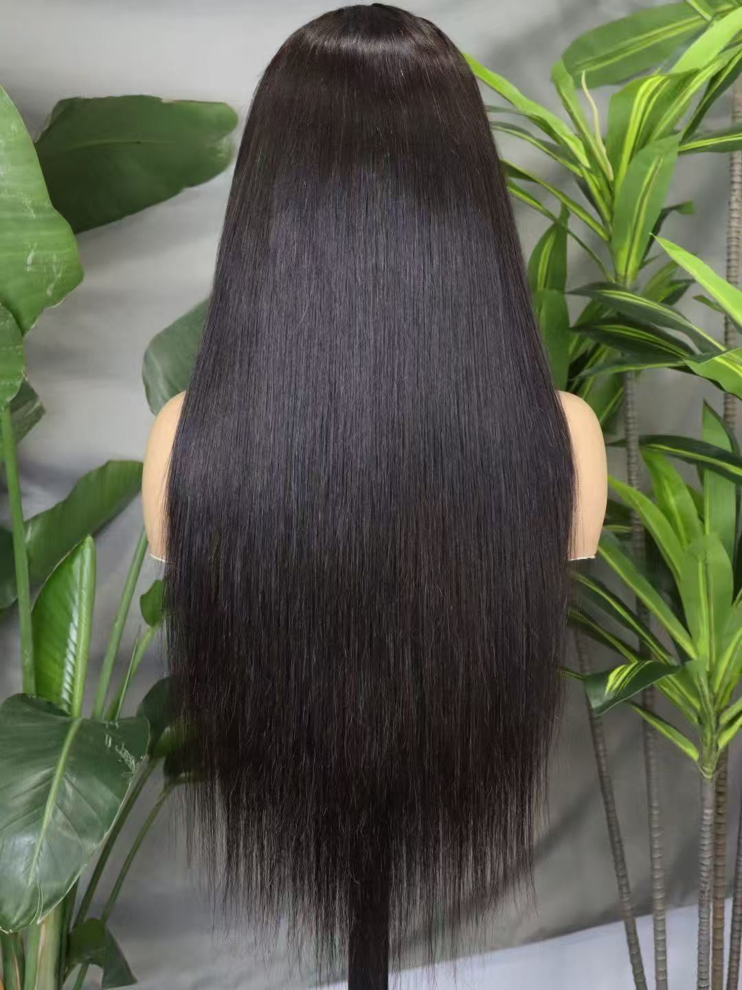 Hidden Strap Straight 360 Full Lace Front Wig Human Hair Glueless Wigs 26inch Pre Plucked 250% Density Natural Color Wig With Drawstring HD Full Lace Human Hair Wigs 26Inch