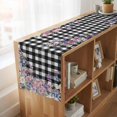 thumbnail image 6 of Table Runners 72 Inches Long Dress Scarves, Spring Floral Farmhouse Kitchen/Dining Table Runner, Coffee Tablerunners, Black White Checkered Farmhouse Butterfly 18x72 Inch, 6 of 9