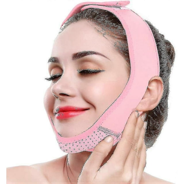 Cinturón adelgazante facial, vendajes reductores de papada, cinturones faciales, correa de elevación de barbilla en forma de V para mujeres y hombres.