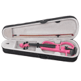 thumbnail image 2 of Tcbosik 4/4 Silent Electric Violin with Headphone and Connecting Line, Full Size String Instrument with Case, Bow and Rosin for Beginner, Pink, 2 of 11