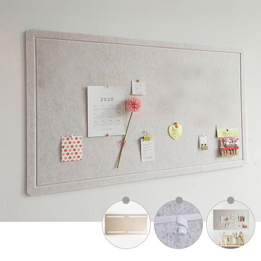 MOMOJIA User Friendly Felt Fabric Bulletin Board Peeling Stick Mounting Surfaces Suitable for Photos Note Office Home School Use