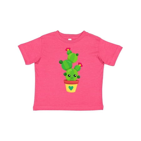 

Inktastic Cute Cactus Green Cactus Kawaii Cactus Flowers Gift Toddler Toddler Girl T-Shirt
