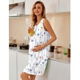 thumbnail image 5 of Ekouaer Nightgowns for Women Button Up Sleepshirt Tank Sleeveless Nightshirt Soft Sleepwear with Pockets, 5 of 6