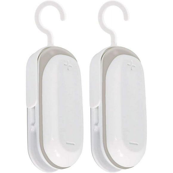 Mini Scelleuse de Sacs – Scelleuse Thermique pour Sacs en Plastique – Scelleuse et Coupeuse Alimentaire sous Vide – Portable et Pratique – Scelleuse à Main – Ensemble de 2