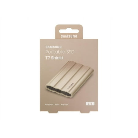 Samsung - T7 Shield 2TB External USB 3.2 Gen 2 Rugged SSD IP65 Water Resistant - Beige