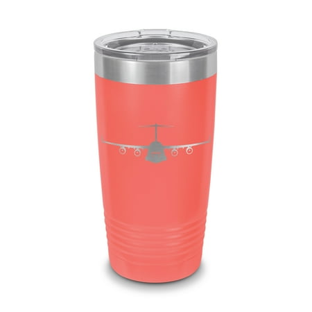 

C-17 Globemaster III Tumbler 20 oz - Laser Engraved w/ Clear Lid - Polar Camel - Stainless Steel - Vacuum Insulated - Double Walled - Travel Mug - c17 cargo aircraft