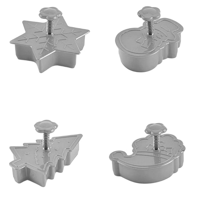 TIELUTT 4Pcs Cookie Cutter Cookie Cute Baking for Holiday Parties & Baking round for Baking Jar Sealer Vacuum Sealing Nature's Own Butter Bread Ready Made Pie Crust Rude Cookie Adult