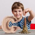 thumbnail image 3 of SDNall Personalized Wooden Name Money Box Wooden Deposit Box Twenty Six English Letters, 3 of 9