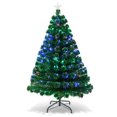 thumbnail image 2 of Patiojoy 5' Pre-Lit Optical Fiber Tree Artificial Christmas Tree w/ Lights & Stand, 2 of 10