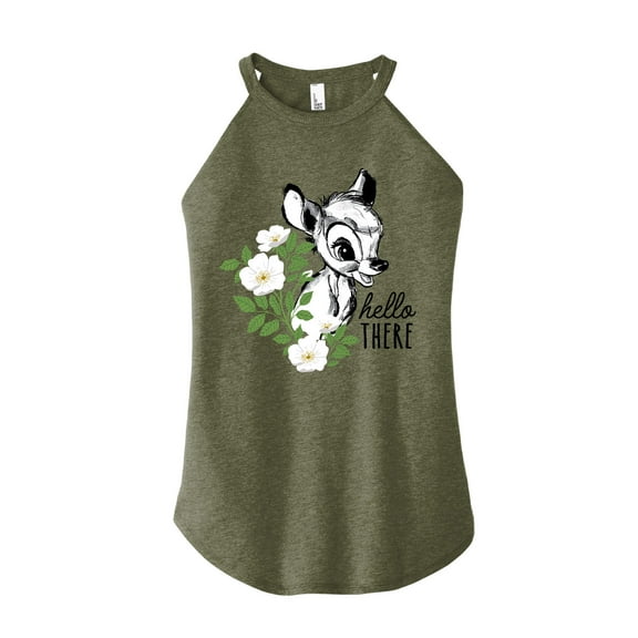 Bambi - Hello There - Juniors High Neck Tank Top