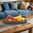 thumbnail image 2 of Handcrafted Rustic Wooden Tray Bowl, Rectangular Dough Bowl for Fruit, Bread, and Decor, Natural Wood Grain, Deep Brown Color, Great for Home, Hotel, and Guesthouse, 2 of 5