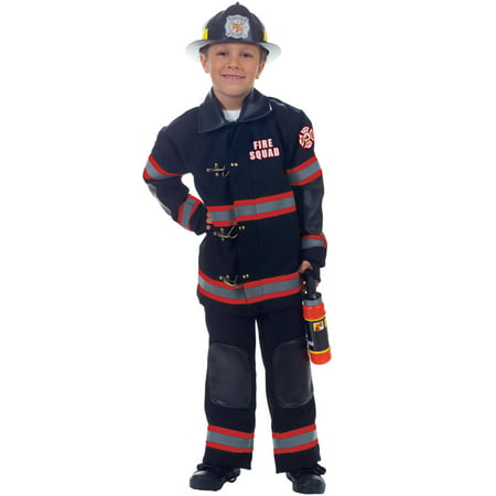 Fire Squad Firefighter Child Costume (Black)