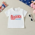 thumbnail image 5 of LWNYDPLSD Kids Fourth of July Outfit 1st Birthday Set for Toddler The Beautiful American Short Sleeve Retro Shirt Top+ USA Flag Bell Bottoms Pants 4th Of July Set Baby Girl Clothes, 5 of 9
