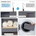 thumbnail image 3 of GRANNY SAYS 3 Tier Hanging Closet Organizer with 2 Sturdy Hooks, Anti-Fall Front Edge, Hanging Storage Foldable, Grey, 3 of 10