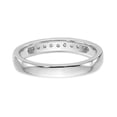 thumbnail image 5 of Solid 14K White Gold Eleven Stone Diamond Channel Set Wedding Band Ring Size 6.5 (.22 cttw.), 5 of 8