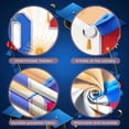 thumbnail image 4 of Red Blue Theme Grad 2026 Banner Graduation Cap Design Grad Ceremony Backdrop Stars Pattern Fireworks Decor 2026 Grad Background for Graduation Ceremony College Graduation Grad Party, 4 of 9