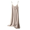 thumbnail image 2 of Abomasnow Nightgowns for Women Spaghetti Strap Ruffle Hem Sleepwear Loose Fit Chemise Slip Sleepshirt, 2 of 7