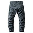 thumbnail image 2 of Men's Casual Cargo Pants - Outdoor Hiking Pants with Pockets - Zipper Closure Lightweight Straight Leg Long Trousers for Men, 2 of 8