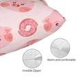 thumbnail image 3 of Pofeuu Pigs Head And Donuts Print Polyester Microfiber Plush Pillowcases, Super Soft and Cozy Pillow Case Covers with Envelop Closure（Pillow core not included）-20"x30", 3 of 6