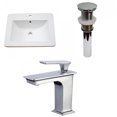 thumbnail image 1 of American Imaginations 21-in. W 1 Hole Ceramic Top Set In White Color - Drain Incl. AI-33068, 1 of 9