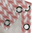 thumbnail image 4 of Ambesonne Coral Grommet Curtain, Retro Chevron Pattern, 50" x 84", Coral Dark Coral White, 4 of 6