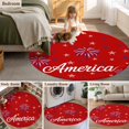 thumbnail image 5 of Round Rugs 3Ft, USA Independence Day Round Area Rug Washable Indoor Throw Carpet, Red Fireworks Stars Small Non Slip Circle Rug for Bedroom Living Room Home Decor Aesthetic, 5 of 8