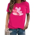 thumbnail image 4 of Meichang T-Shirts de la Saint-Valentin pour Femmes, T-Shirts Graphiques avec Cœur, Manches Courtes, Col Rond, Coupe Ample, Tendance, 4 of 4