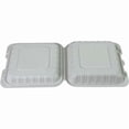 thumbnail image 3 of JC 120 Sets of White Take Out Containers with Lids - 7" x 7" Mineral-Filled Clamshell Plastic Containers - Microwaveable Food Boxes for Meal Prep, Food Storage & Takeout, 3 of 6