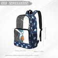 thumbnail image 7 of COEQINE Clear Backpack for School Boys Bookbag PVC Polyester See Through Book Bag with Padded Shoulder Straps, Heavy Duty Work Bag Transparent Daypack, Shark Basketball Blue, 7 of 7