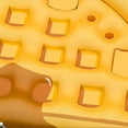 thumbnail image 4 of 82” Yellow and Brown Waffle Slice Inflatable Swimming Pool Raft, 4 of 8