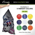 thumbnail image 2 of Champion Sports Mesh Sports Equipment Bag- Black, 24" x 48"- Multipurpose, Nylon Drawstring Bag with Lock and ID Tag, for Sports Equipment, Balls Swimming Gear, Laundry - Breathable Stuff Sack, 2 of 10