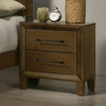 thumbnail image 2 of New Classic Furniture Ballard Wood 2-Drawer Nightstand in Walnut Brown, 2 of 7