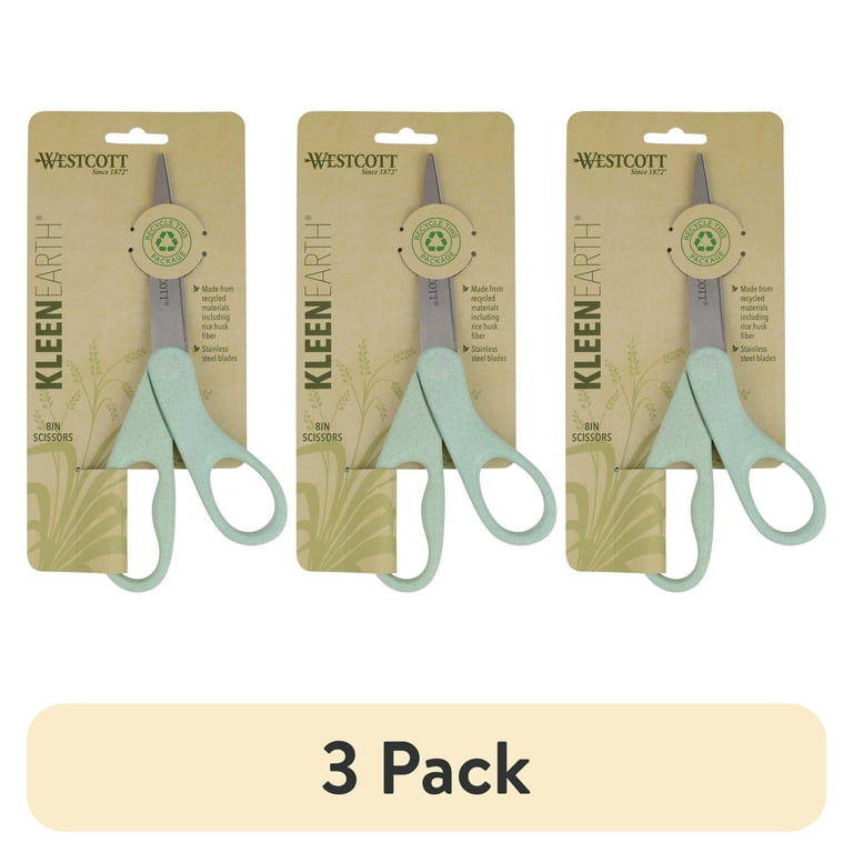 KleenEarth Eco-Friendly Scissors, 8", 3-Pack photo 1