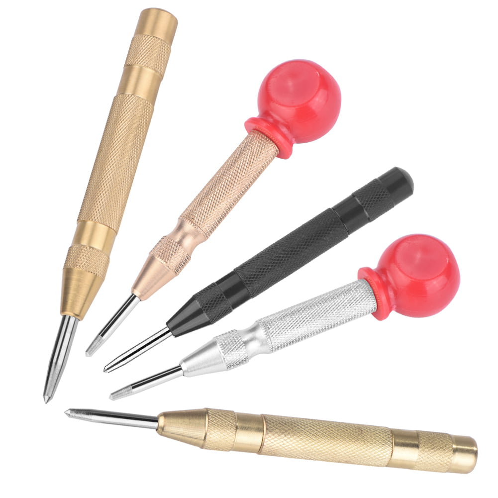 Mini Automatic Center Punch Steel Spring Loaded Marking Starting Holes Pin Tool 