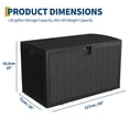 thumbnail image 2 of TROPOW 130 Gal Resin Deck Box, Waterproof Lockable Outdoor Storage Box, Versatile Outside Container for Package Parcels, Patio Furniture Cushions, Garden Tools & Pool Accessories, 2 of 7