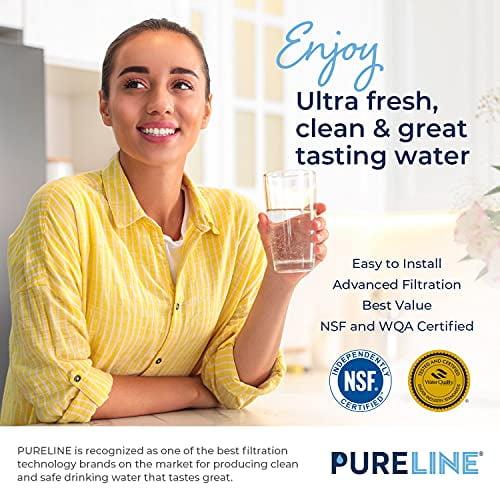 Pureline 9690 & LT700P Water Filter Replacement. Compatible with Kenmore Elite 9690, LG LT700P, ADQ36006101, Kenmoreclear 46-9690 & HDX FML-3.