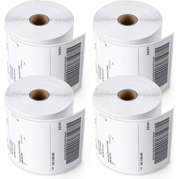 4 Rolls 4x6 Direct Thermal Shipping Labels - 250 per roll - 1000 labels