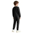 thumbnail image 4 of Doomiva Children's Special Needs Adaptive Clothing One Piece Anti-strip Romper Long Sleeve Zip Back Overall Jumpsuit Black 16, 4 of 5