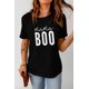 thumbnail image 3 of ABPHQTO Camiseta estampada negra con cuello redondo y estampado de letras Mama BOO para mujer, 3 of 5