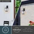 thumbnail image 4 of Cottage Grove 1 Light Matte Black Transitional Outdoor Wall Lantern Clear Glass, 4 of 8